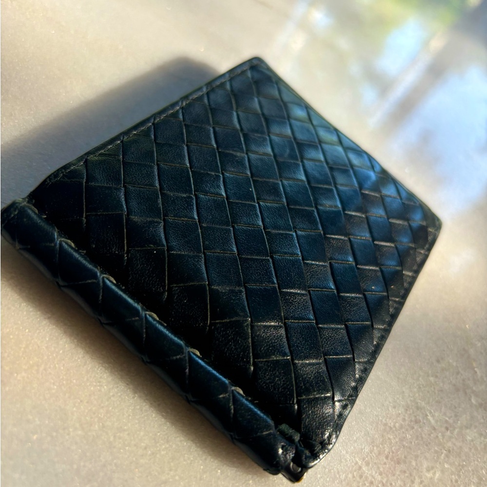 Bottega Veneta Black Intrecato Billfold